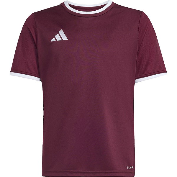 Adidas Entrada 26 Maillot Manches Courtes Enfants - Bordeaux / Blanc