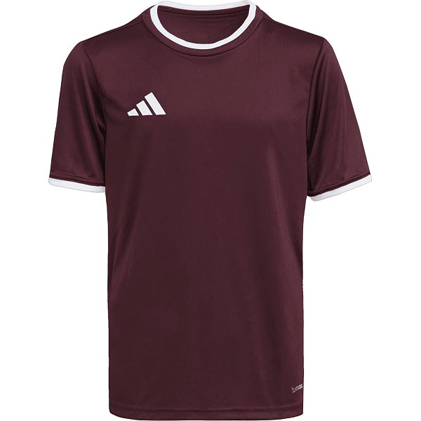 Adidas Entrada 26 Maillot Manches Courtes Enfants - Bordeaux / Blanc