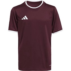 Présentation: Adidas Entrada 26 Maillot Manches Courtes Enfants - Bordeaux / Blanc