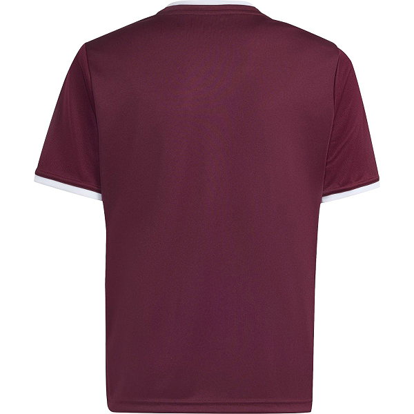 Adidas Entrada 26 Maillot Manches Courtes Enfants - Bordeaux / Blanc