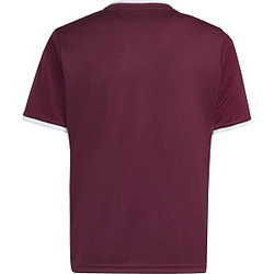 Présentation: Adidas Entrada 26 Maillot Manches Courtes Enfants - Bordeaux / Blanc