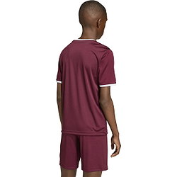 Présentation: Adidas Entrada 26 Maillot Manches Courtes Enfants - Bordeaux / Blanc