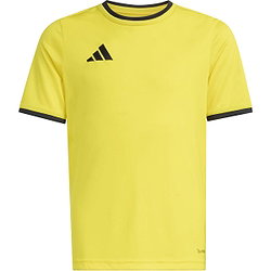 Présentation: Adidas Entrada 26 Maillot Manches Courtes Enfants - Jaune / Noir