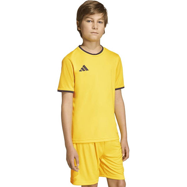 Adidas Entrada 26 Maillot Manches Courtes Enfants - Jaune / Noir