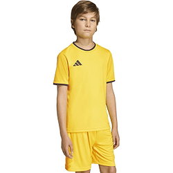 Présentation: Adidas Entrada 26 Maillot Manches Courtes Enfants - Jaune / Noir