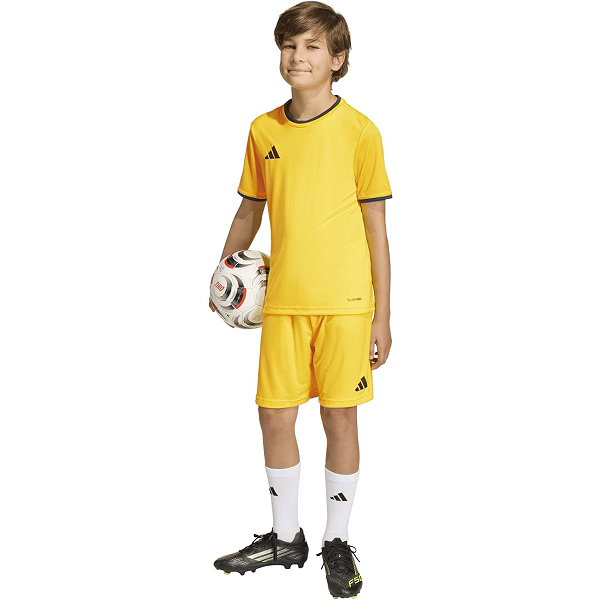 Adidas Entrada 26 Maillot Manches Courtes Enfants - Jaune / Noir