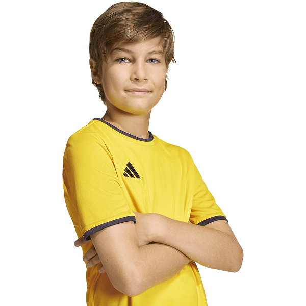 Adidas Entrada 26 Maillot Manches Courtes Enfants - Jaune / Noir