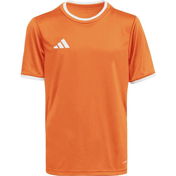 Adidas Entrada 26 Maillot Manches Courtes Enfants - Orange / Blanc