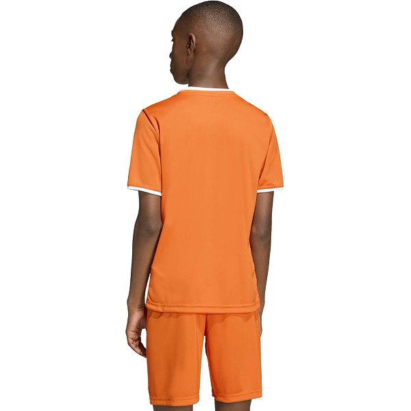 Adidas Entrada 26 Maillot Manches Courtes Enfants - Orange / Blanc
