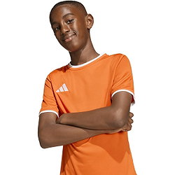 Présentation: Adidas Entrada 26 Maillot Manches Courtes Enfants - Orange / Blanc