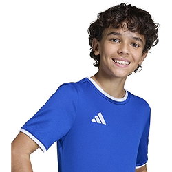 Présentation: Adidas Entrada 26 Maillot Manches Courtes Enfants - Royal / Blanc