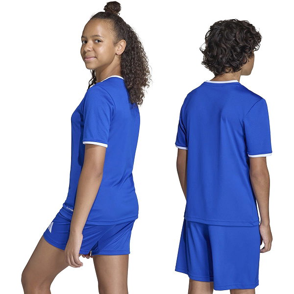 Adidas Entrada 26 Maillot Manches Courtes Enfants - Royal / Blanc
