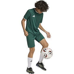 Présentation: Adidas Entrada 26 Maillot Manches Courtes Enfants - Vert Foncé / Blanc