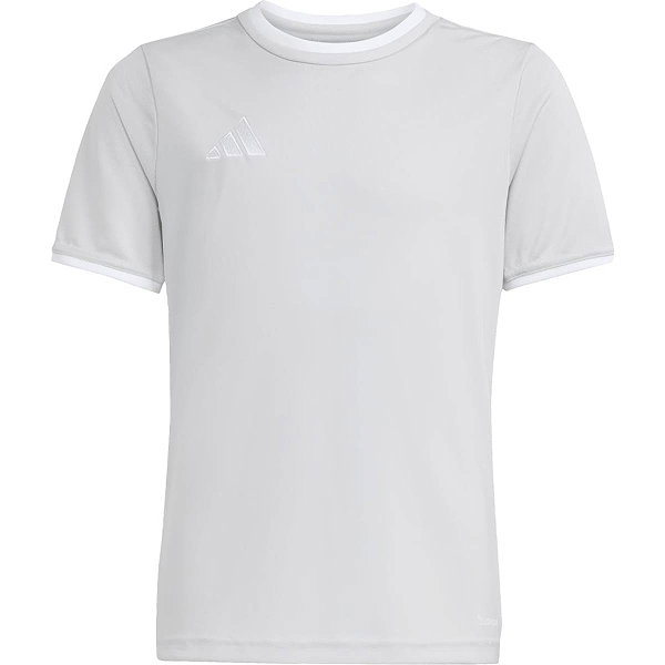 Adidas Entrada 26 Maillot Manches Courtes Enfants - Gris / Blanc