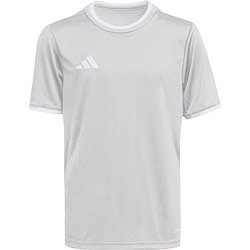 Présentation: Adidas Entrada 26 Maillot Manches Courtes Enfants - Gris / Blanc