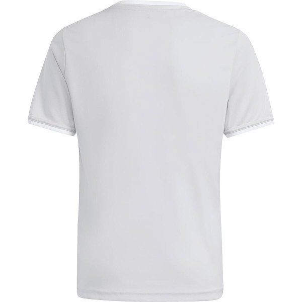 Adidas Entrada 26 Maillot Manches Courtes Enfants - Gris / Blanc