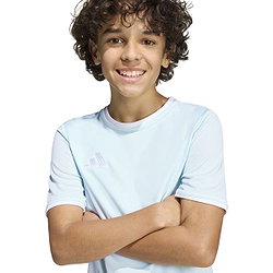 Présentation: Adidas Entrada 26 Maillot Manches Courtes Enfants - Menthe / Blanc