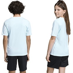 Présentation: Adidas Entrada 26 Maillot Manches Courtes Enfants - Menthe / Blanc