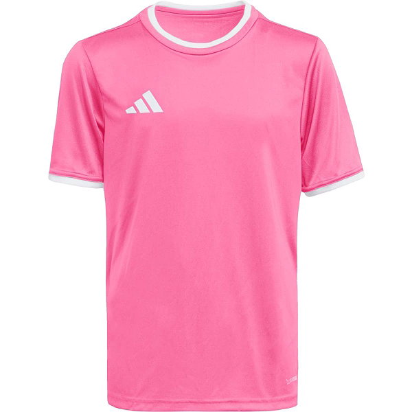Adidas Entrada 26 Maillot Manches Courtes Enfants - Rose / Blanc