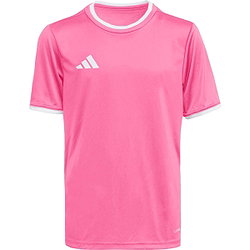 Présentation: Adidas Entrada 26 Maillot Manches Courtes Enfants - Rose / Blanc