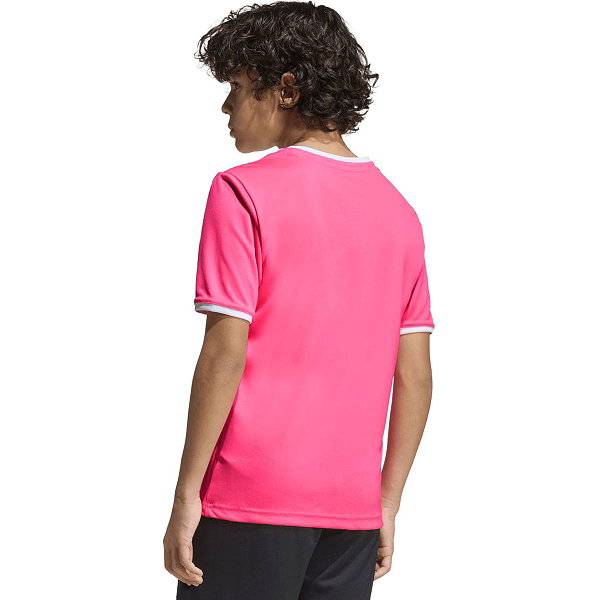 Adidas Entrada 26 Maillot Manches Courtes Enfants - Rose / Blanc