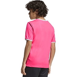 Présentation: Adidas Entrada 26 Maillot Manches Courtes Enfants - Rose / Blanc