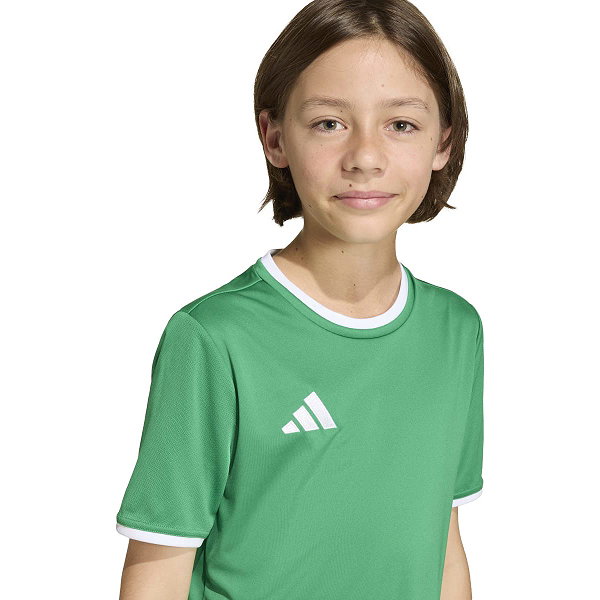 Adidas Entrada 26 Maillot Manches Courtes Enfants - Vert / Blanc