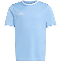 Adidas Entrada 26 Shirt Korte Mouw Kinderen - Hemelsblauw / Wit