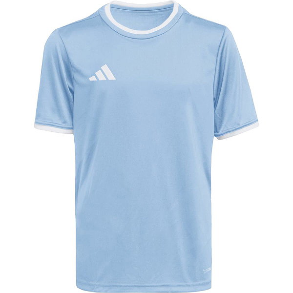 Adidas Entrada 26 Maillot Manches Courtes Enfants - Bleu Ciel / Blanc
