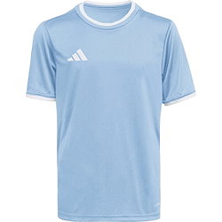 Présentation: Adidas Entrada 26 Maillot Manches Courtes Enfants - Bleu Ciel / Blanc
