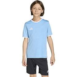 Présentation: Adidas Entrada 26 Maillot Manches Courtes Enfants - Bleu Ciel / Blanc