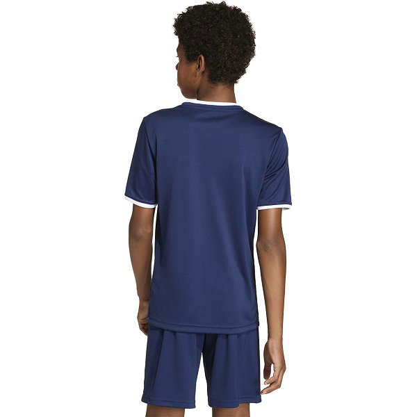 Adidas Entrada 26 Shirt Korte Mouw Kinderen - Marine / Wit