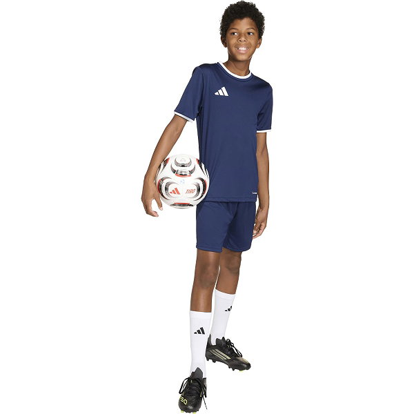 Adidas Entrada 26 Shirt Korte Mouw Kinderen - Marine / Wit