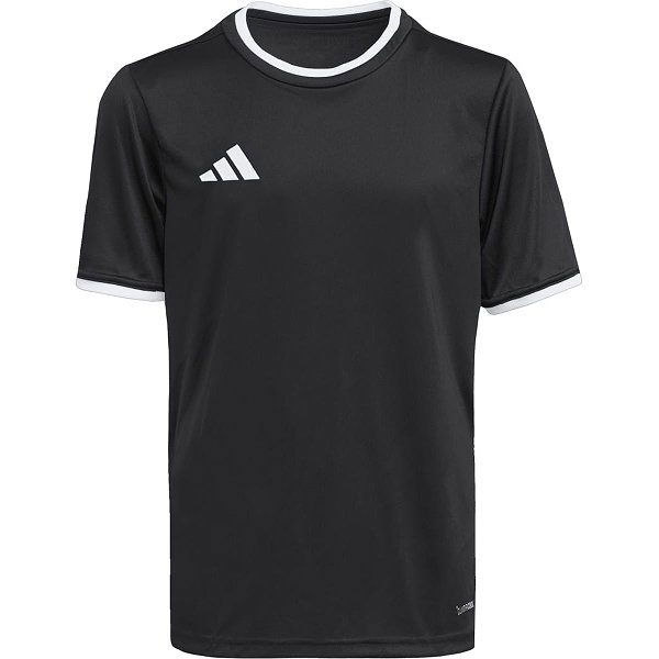 Adidas Entrada 26 Maillot Manches Courtes Enfants - Noir / Blanc