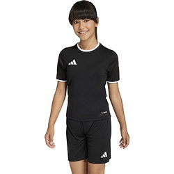 Présentation: Adidas Entrada 26 Maillot Manches Courtes Enfants - Noir / Blanc