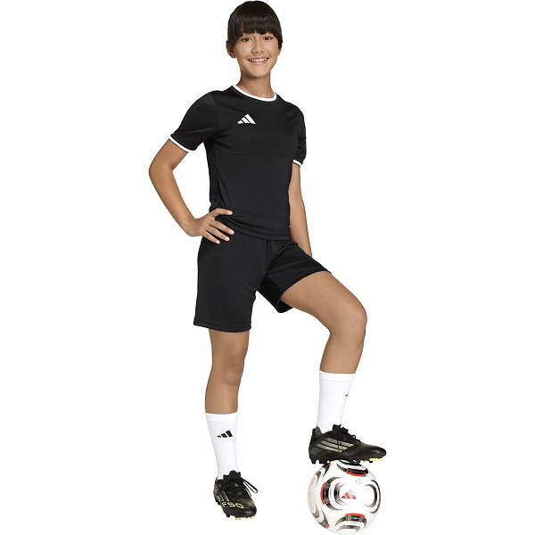 Adidas Entrada 26 Maillot Manches Courtes Enfants - Noir / Blanc