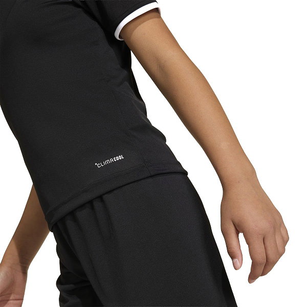 Adidas Entrada 26 Maillot Manches Courtes Enfants - Noir / Blanc