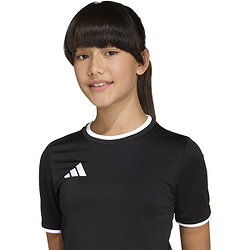 Présentation: Adidas Entrada 26 Maillot Manches Courtes Enfants - Noir / Blanc