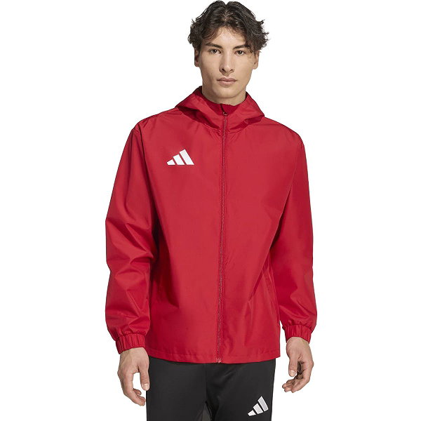 Adidas Entrada 26 All Weather Veste De Pluie Hommes - Rouge / Blanc