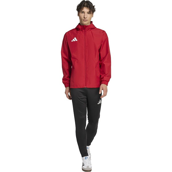 Adidas Entrada 26 All Weather Veste De Pluie Hommes - Rouge / Blanc