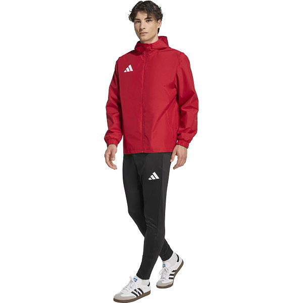 Adidas Entrada 26 All Weather Veste De Pluie Hommes - Rouge / Blanc
