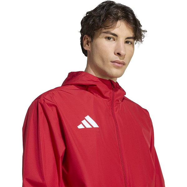 Adidas Entrada 26 All Weather Veste De Pluie Hommes - Rouge / Blanc