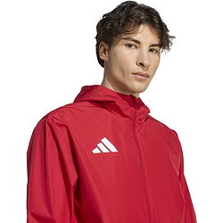 Présentation: Adidas Entrada 26 All Weather Veste De Pluie Hommes - Rouge / Blanc