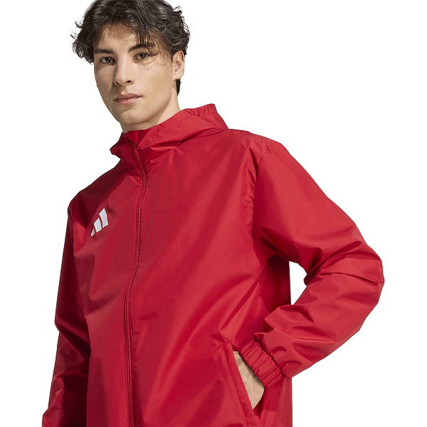 Adidas Entrada 26 All Weather Veste De Pluie Hommes - Rouge / Blanc