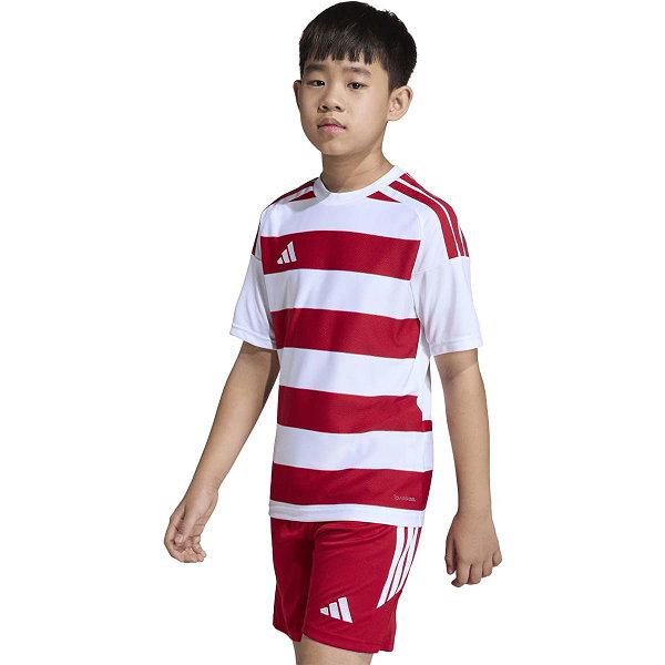 Adidas Hooped 26 Maillot Manches Courtes Enfants - Blanc / Rouge