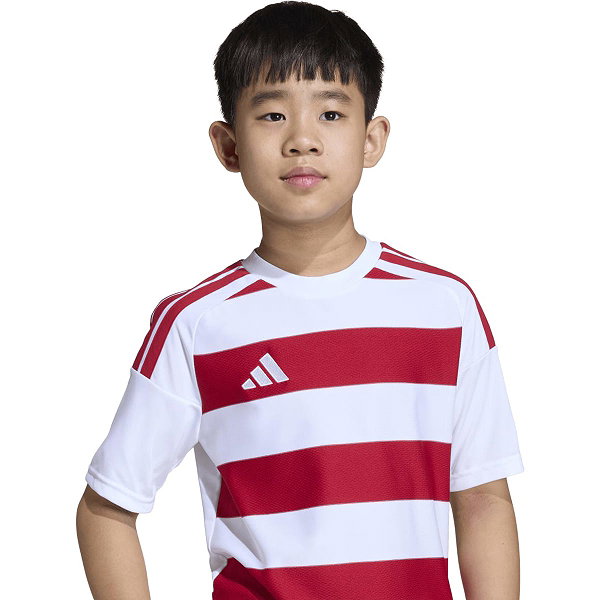 Adidas Hooped 26 Maillot Manches Courtes Enfants - Blanc / Rouge