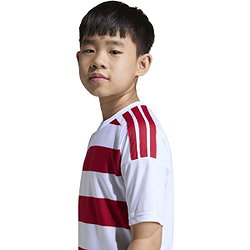 Présentation: Adidas Hooped 26 Maillot Manches Courtes Enfants - Blanc / Rouge
