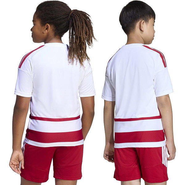 Adidas Hooped 26 Maillot Manches Courtes Enfants - Blanc / Rouge
