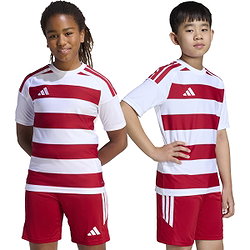 Présentation: Adidas Hooped 26 Maillot Manches Courtes Enfants - Blanc / Rouge