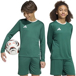 Présentation: Adidas Entrada 26 Maillot À Manches Longues Enfants - Vert Foncé